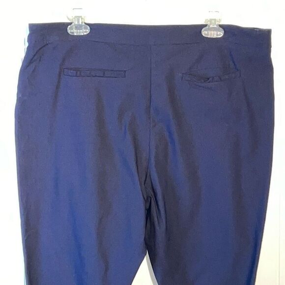 Nanette by Nanette Lepore Trouser Pants Women 18W Navy Blue Stretch Classic - Picture 6 of 9